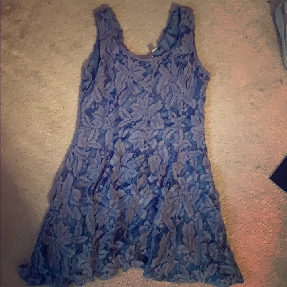 Blue floral print mini dress by Alya